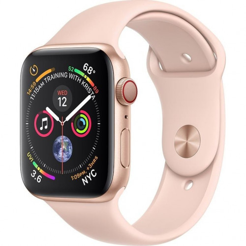 Apple Watch 4 GPS + Cellular 44mm Gold Aluminum Case with Pink Sand Sport Band (MTV02, MTVW2) б/у